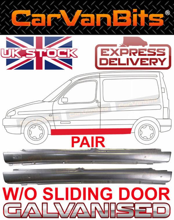 For Citroen Berlingo Peugeot Partner 96 08 Full Sill Repair Body Panel Pair 374949935340