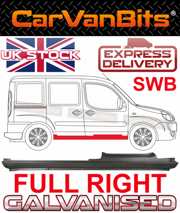 For Fiat Doblo Swb 2001 2010 Full Sill Repair Body Rust Outer Panel Right 375631607950