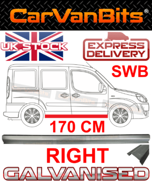 For Fiat Doblo Swb 2001 2010 Sill Repair Body Rust Outer Panel 170 Cm Right 375641769770