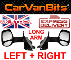 For Ford Transit Mk6 Mk7 00 13 Complete Door Mirror Black Housing Glass Pair 375655806120