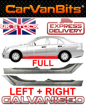 For Mercedes C Class W203 00 07 Full Sill Repair Body Rust Outer Panel Pair 375513068480