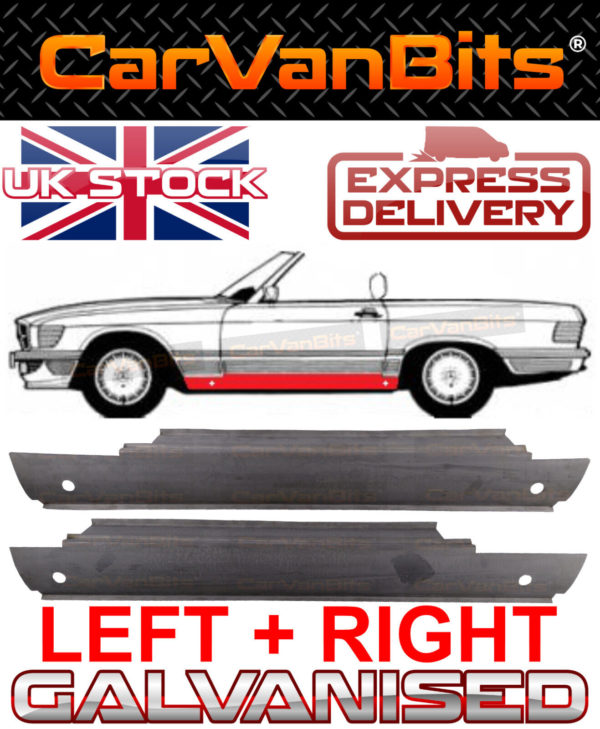 For Mercedes Sl R107 Cabrio Convertible 71 89 Full Sill Repair Body Panel X2 374449020180