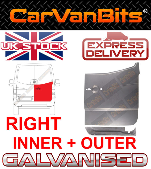 For Mercedes Sprinter Vw Crafter 06 18 Rear Door Skin Repair Panel Inner Outer 374438616000