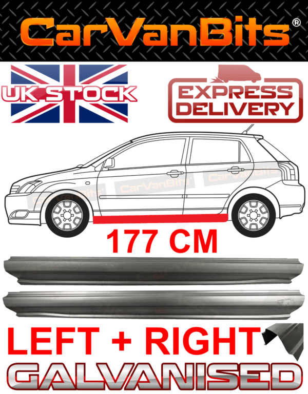 For Toyota Corolla E12 02 07 45 Door Sill Repair Body Rust Outer Panel Pair 375500318380