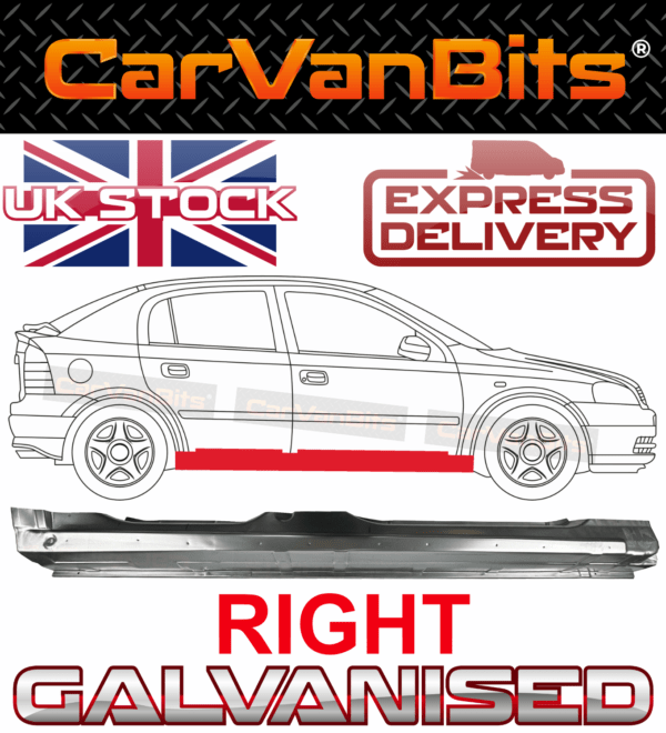 For Vauxhall Astra G 98 09 5 Door Full Sill Repair Body Rust Outer Panel Right 375332073300