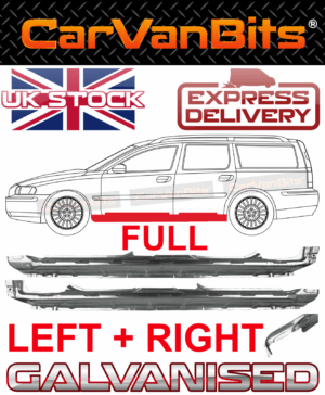 For Volvo V70 00 07 Full Sill Repair Body Rust Outer Rocker Panel Pair 375528490140