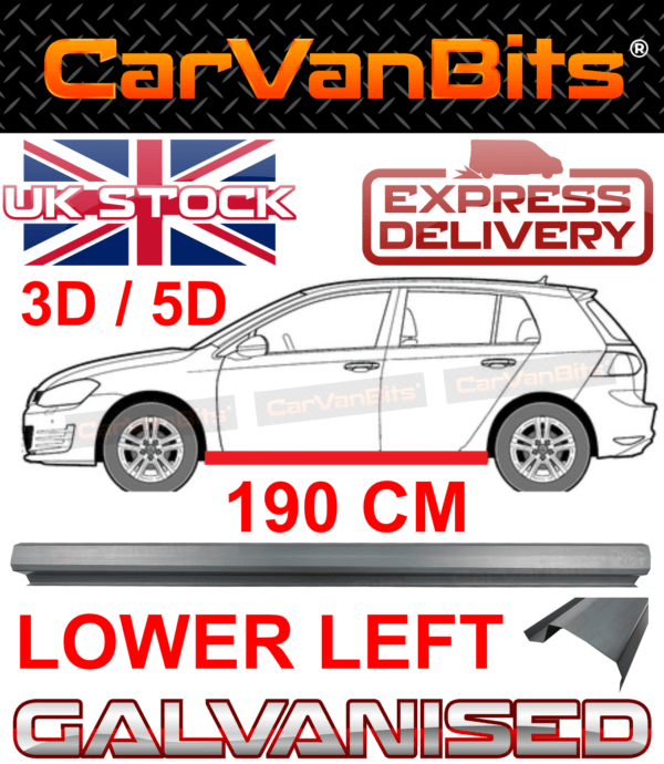 For Vw Golf 7 Vii Mk7 2012 4d 5d Lower Sill Repair Body Rust Outer Panel Left 375744414230