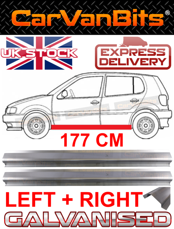 For Vw Polo 6n2 Hb 3 5 Door 99 01 Sill Repair Body Rust Outer Panel 177cm Pair 374505459780