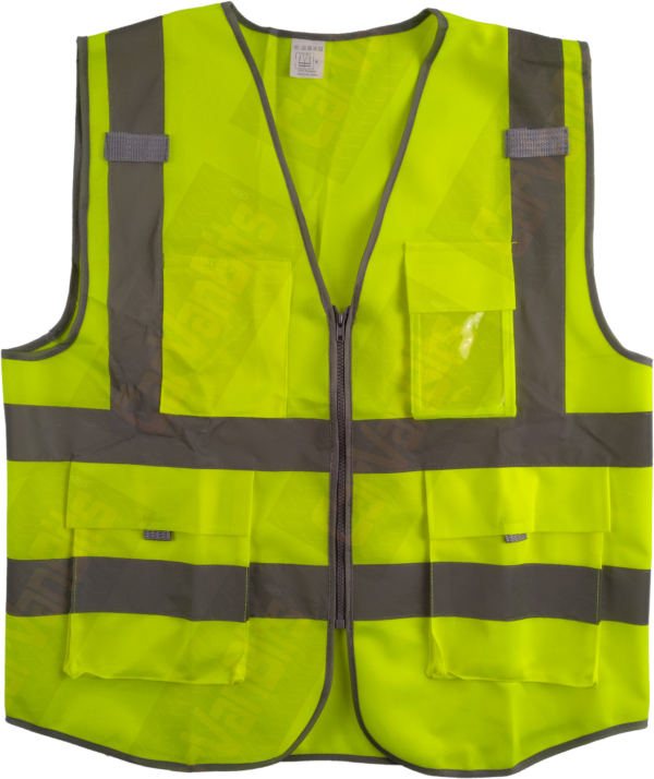 Hi Vis Viz Vest High Visibility Work Waistcoat With Id Pen Pockets Yellow Orange 374428262870 4