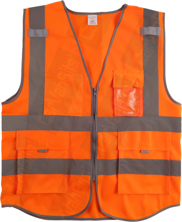 Hi Vis Viz Vest High Visibility Work Waistcoat With Id Pen Pockets Yellow Orange 374428262870 6