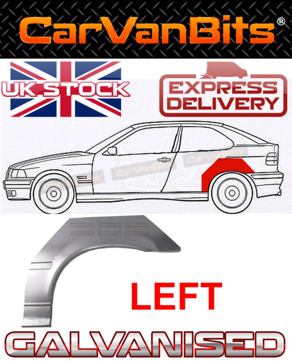 For Bmw 3 E36 3d Compact 90 00 Rear Wheel Arch Fender Repair Body Rust Panel Lef 374259915891