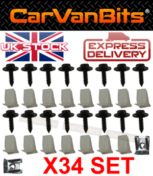 For Bmw 5 E60 E61 03 10 Undertray Under Gearbox Cover Kit Clip Fixing Clips Set 375528316401