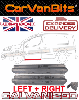 For Citroen Berlingo Partner 08 18 Under Front Door Sill Repair Panel Pair 375190628281