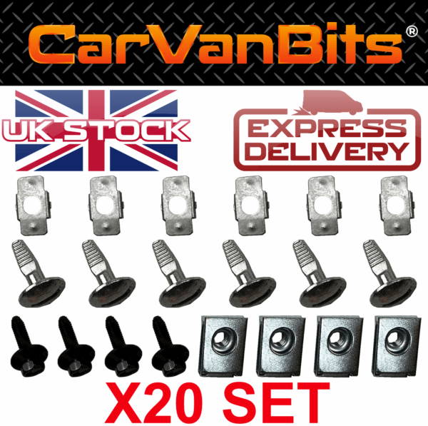 For Citroen Jumpy 95 16 Undertray Under Engine Cover Clip Kit Fixing Clips 375425571691