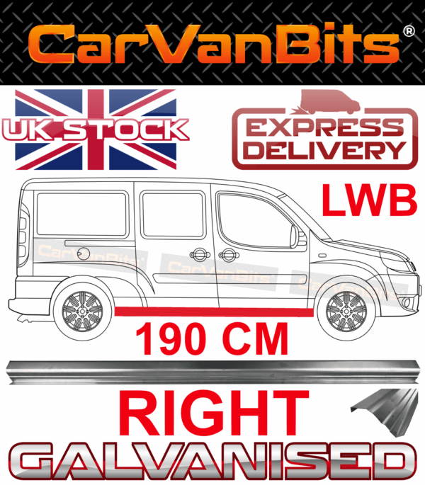 For Fiat Doblo Lwb 2001 2010 Sill Repair Body Rust Outer Panel 190 Cm Right 375631622221