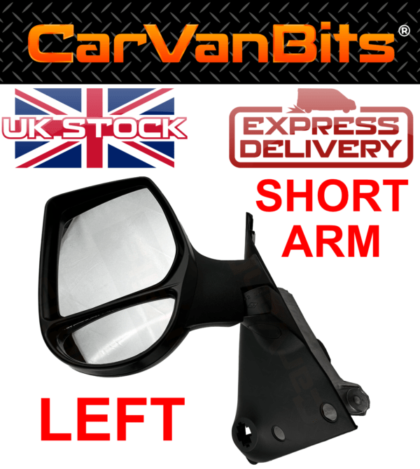 For Ford Transit Mk6 Mk7 00 13 Complete Door Mirror Black Housing Glass Left 375655762241