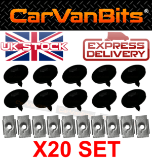 For Mercedes E Class W210 Undertray Under Engine Cover Clip Kit Fixing Clips 375526352811