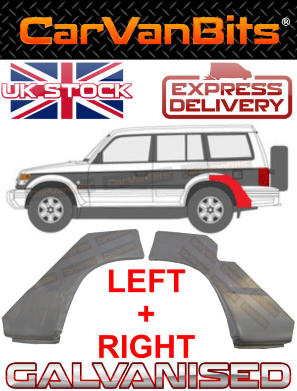 For Mitsubishi Pajero 2 91 99 5 Door Rear Wheel Arch Wing Repair Body Panel Pair 374409333491