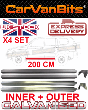 For Toyota Land Cruiser Fj120 J120 5d 03 09 Sill Repair Inner Outer Panel X4 Set 375220421291