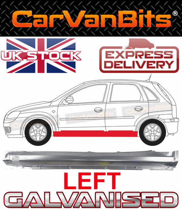 For Vauxhall Combo Corsa C 00 10 5d Full Sill Repair Body Rust Outer Panel Left 375291668981