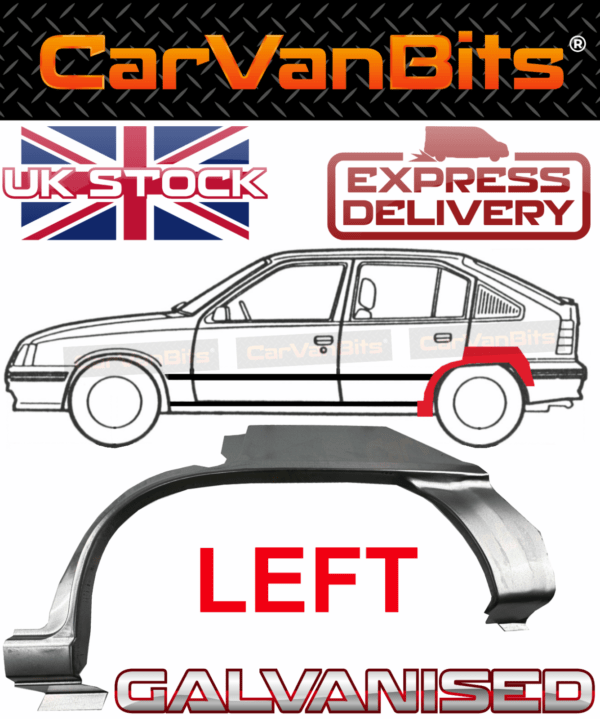 For Vauxhall Kadett E 84 93 4d 5d Saloon Rear Wheel Arch Repair Panel Left 375336035591