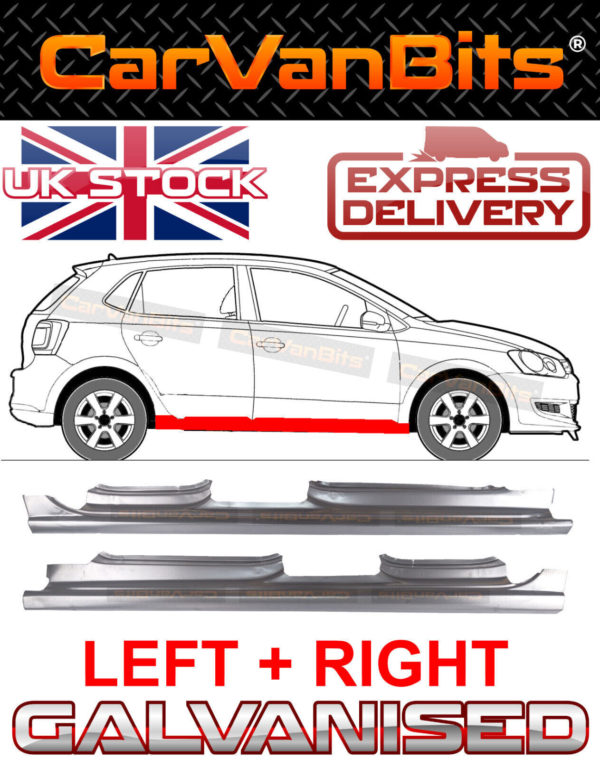 For Volkswagen Polo 6r 09 17 5d Full Sill Repair Body Rust Outer Panel Pair 374183900751