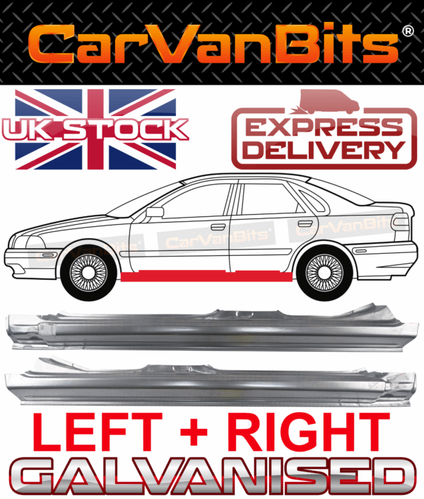 For Volvo 4 Door S40 V40 95 04 Full Sill Repair Body Rust Panel Pair 375291461421