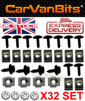 For Vw Polo 6n 1994 2001 Undertray Under Engine Cover Clip Kit Fixing Clips Set 375683918821