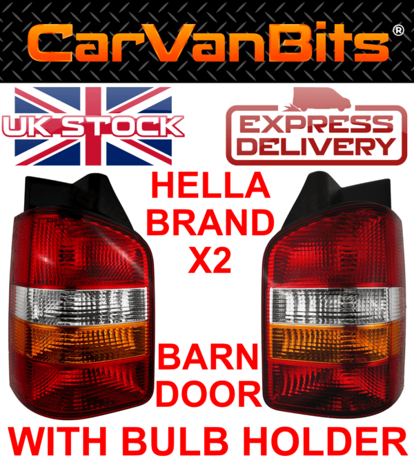 For Vw T5 Transporter Multivan 03 15 Rear Tail Light Corner Lamp Barn Door Pair 375653757341