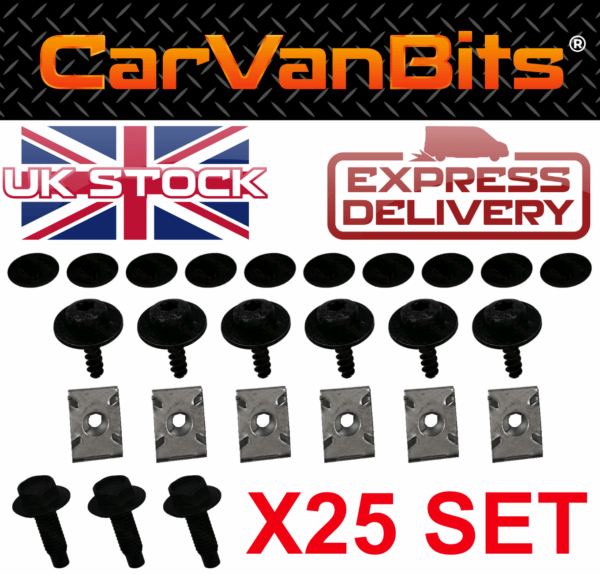 For Audi A3 8v Seat Leon 1220 Undertray Under Engine Cover Clip Kit Fixing Clips 375424834872