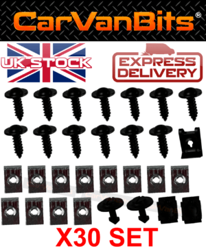 For Audi A4 B6 B7 00 07 Undertray Under Engine Cover Clip Kit Fixing Clips Set 375524962412