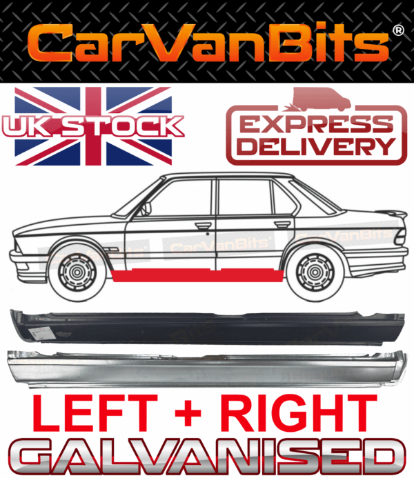 For Bmw 5 E12 E28 81 87 4 Door Full Sill Repair Body Rust Panel Pair 375300189582