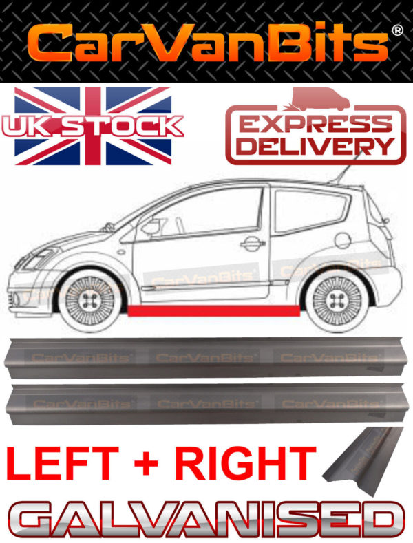 For Citroen C2 03 09 Sill Repair Body Rust Outer Panel Galvanised Pair 373982283342