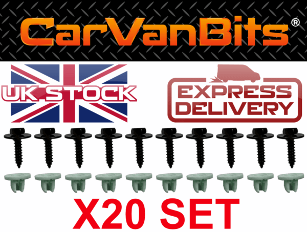 For Ford Fiesta 95 08 Undertray Under Engine Cover Clip Kit Fixing Clips 375424771462