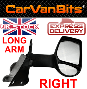 For Ford Transit Mk6 Mk7 00 13 Complete Door Mirror Black Housing Glass Right 375655799882