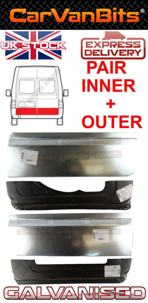 For Ford Transit Mk6 Mk7 00 13 Rear Door Lower Repair Rust Panel Skin Inn Out 374259915902