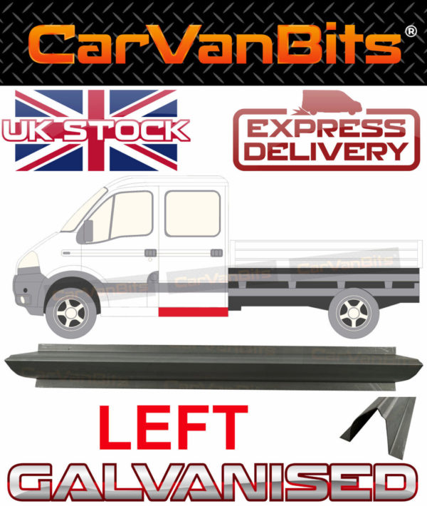 For Master Vauxhall Movano Interstar 98 10 Double Crew Cab Repair Sill Panel Le 374942573702