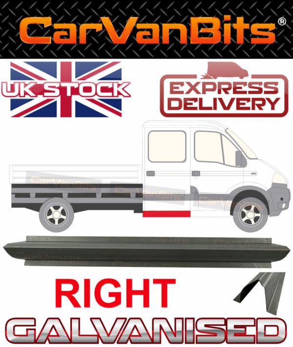 For Master Vauxhall Movano Interstar 98 10 Double Crew Cab Repair Sill Panel Ri 374942568442