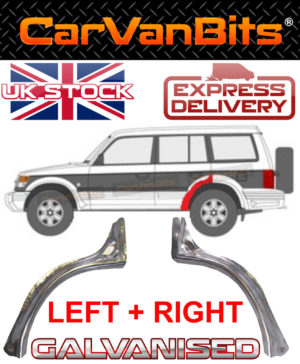 For Mitsubishi Pajero 2 91 99 5 Door Rear Wheel Arch Wing Repair Body Panel Pair 374376664852