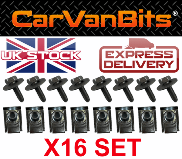 For Renault Modus Sandero Undertray Under Engine Cover Clip Kit Fixing Clips 375425684712