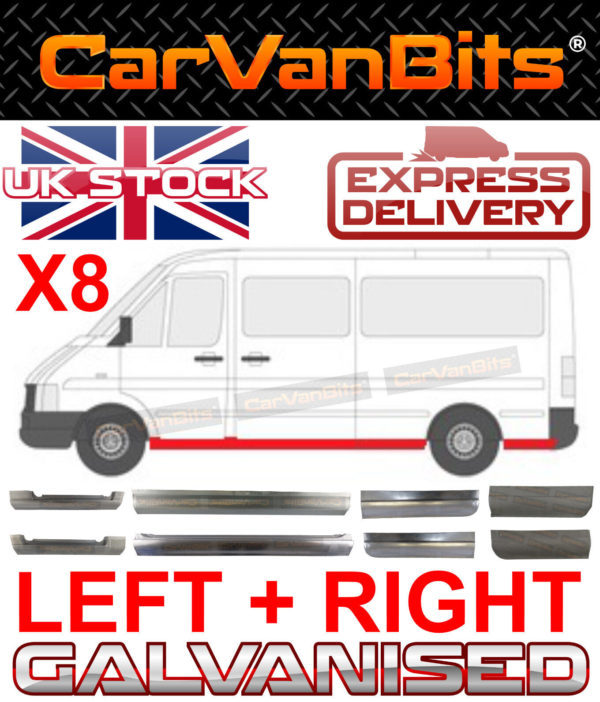 For Sprinter Or Vw Lt 95 06 Mwb Door Body Repair Sill Outer Panel Low Set Of 8 374406549282