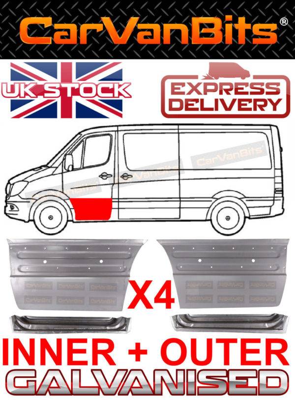 For Sprinter Vw Crafter 06 18 Front Door Body Repair Inner And Outer Panel Sill 374226501742