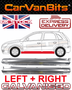 For Vauxhall Combo Corsa C 00 10 5d Full Sill Repair Body Rust Outer Panel Pair 375291672062