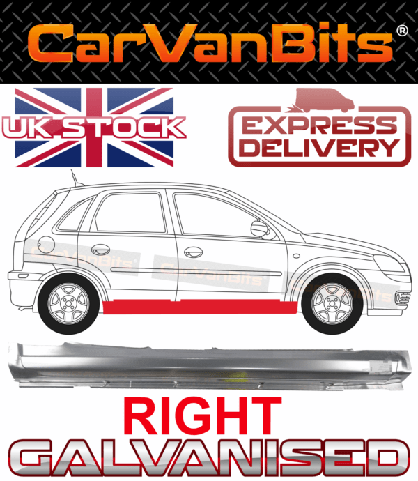 For Vauxhall Combo Corsa C 00 10 5d Full Sill Repair Body Rust Outer Panel Right 375291667582