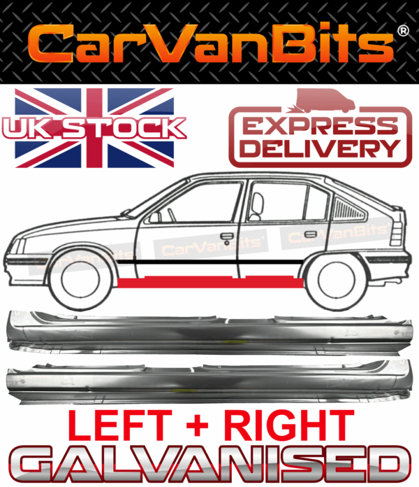 For Vauxhall Kadett E 84 93 4d 5d Saloon Estate Full Sill Repair Panel Pair 375333526252