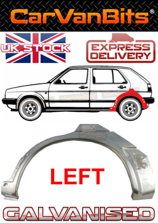 For Vw Golf 2 Mk2 83 92 5d Rear Wheel Arch Repair Rust Body Panel Fender Left 373939855252