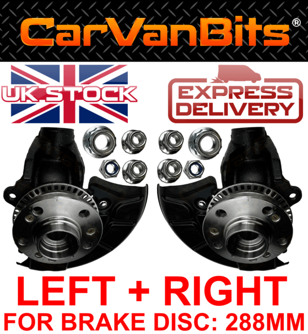 For Vw New Beetle 1998 2010 Front Steering Knuckle Wheel Hub Bearing Pair 375564202812