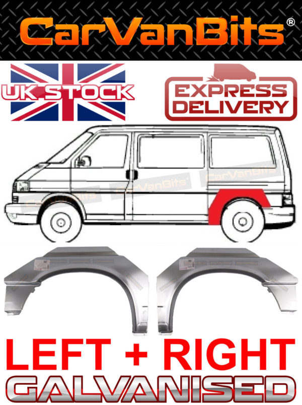 For Vw Transporter T4 Swb 90 03 Rear Wheel Arch Wing Fender Pair Repair Panel 373386781312