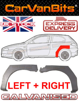 For Alfa Romeo 147 00 10 3 Door Rear Wheel Arch Fender Repair Body Rust Panel X2 374259915813