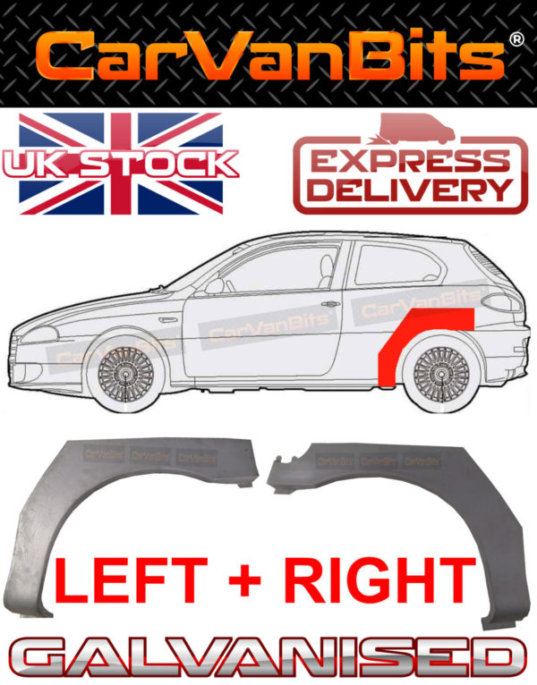 For Alfa Romeo 147 00 10 3 Door Rear Wheel Arch Fender Repair Body Rust Panel X2 374259915813